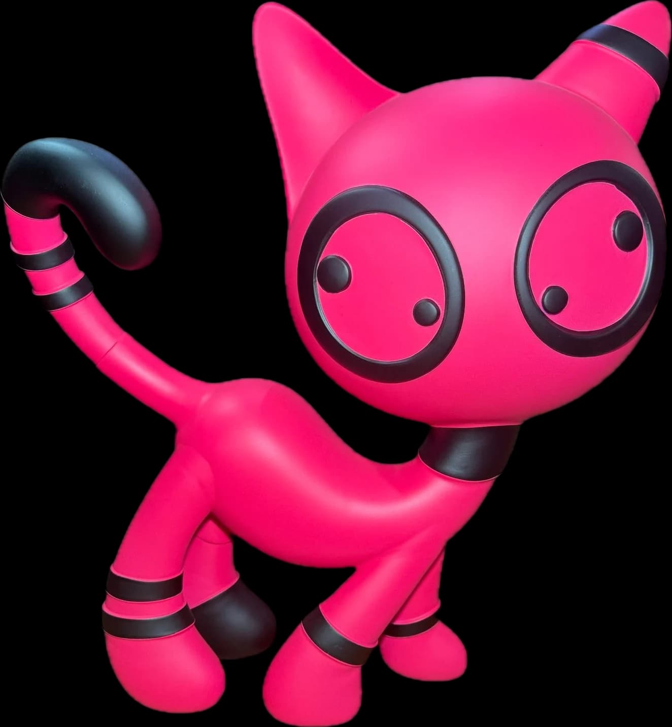 Chic Pink Meow — escultura Cat Zyon rosa intenso